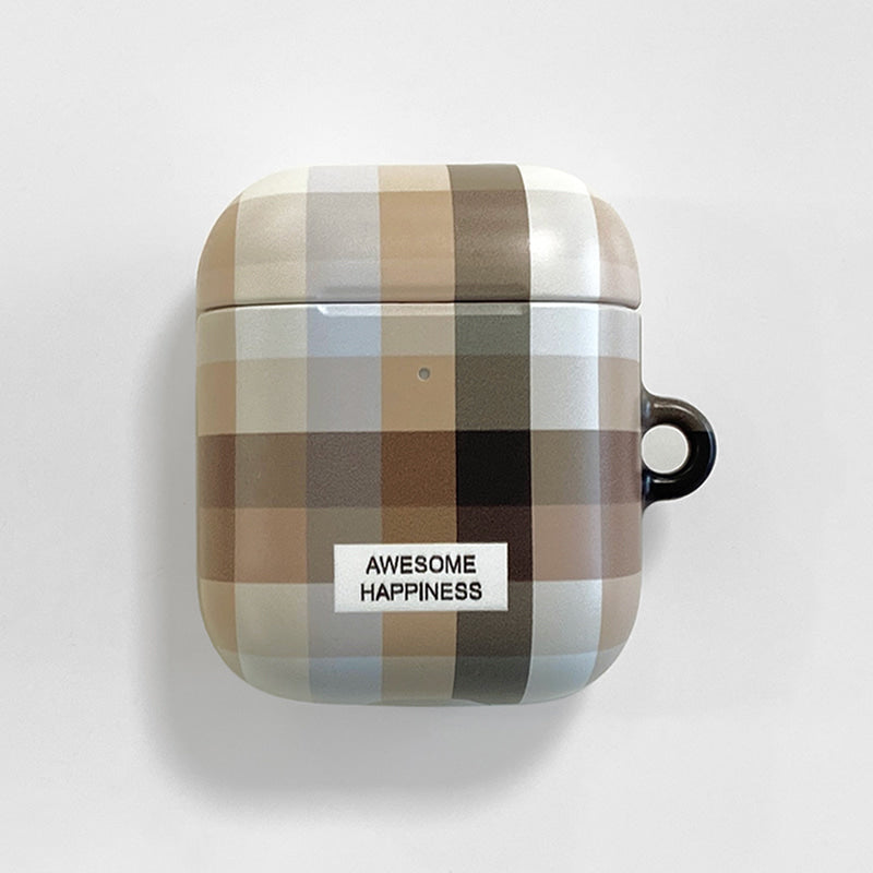 ｜MOMO CASE｜ 505 윈썸체크 (블랙브라운) Airpods Case