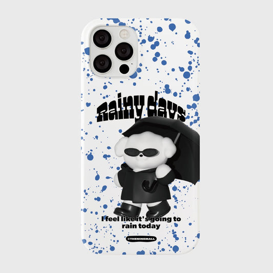 ｜THENINEMALL｜ Rainy Day Ppokku Hard Phone Case (2 types)