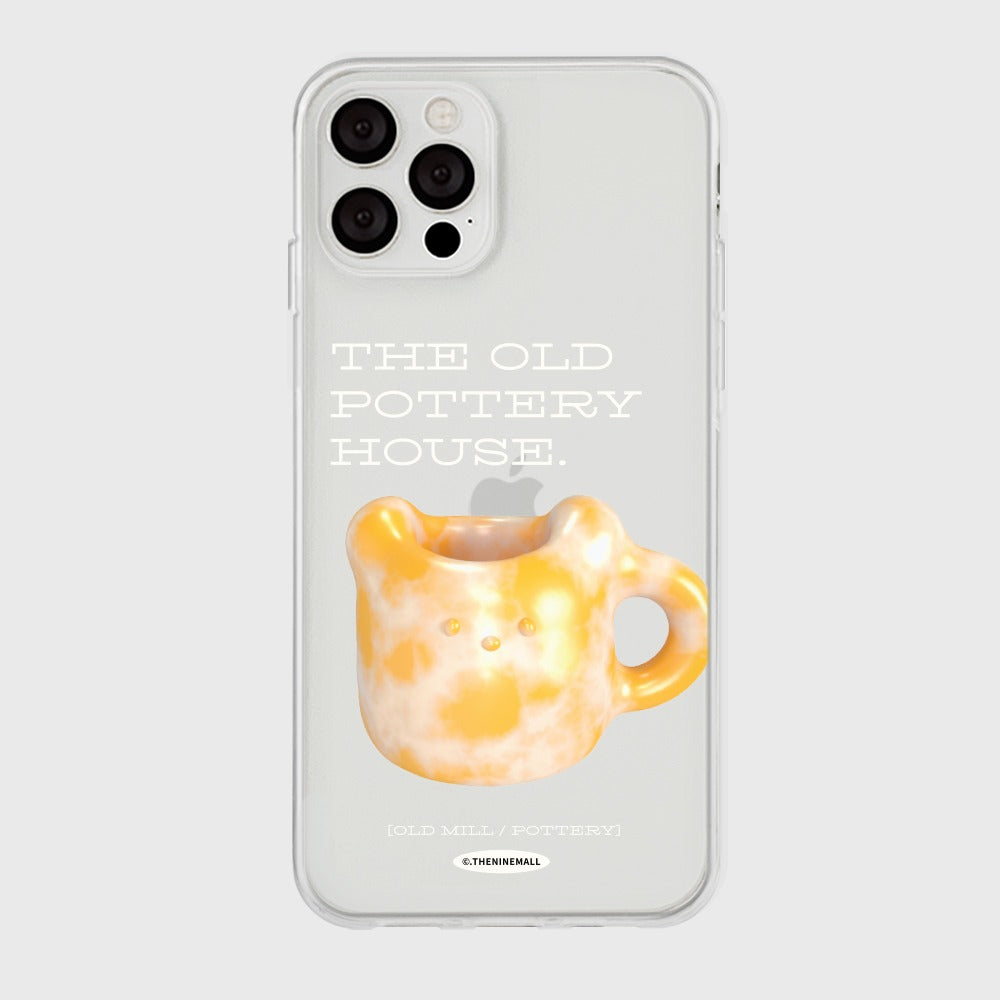 ｜THENINEMALL｜ 오렌지 포터리 Clear Phone Case (2 types)