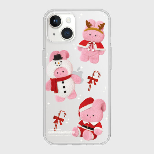 ｜THENINEMALL｜ Pattern Happy Holiday Windy Clear Phone Case (3 types)
