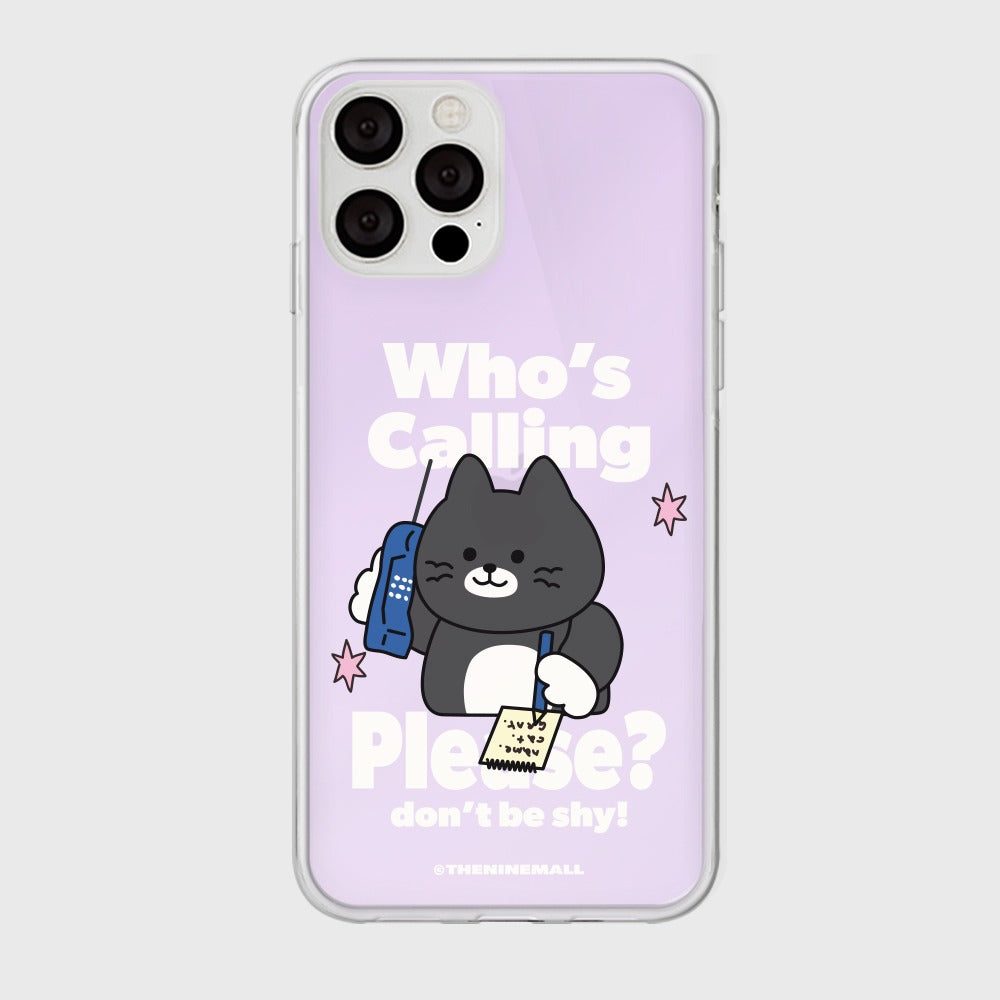 ｜THENINEMALL｜ Calling Hey Cat Mirror Phone Case