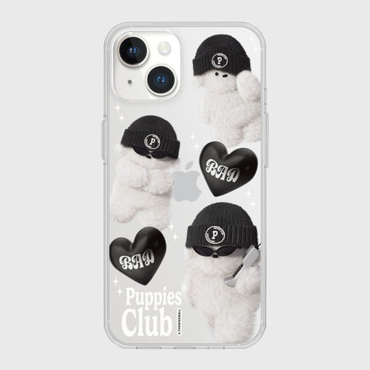 ｜THENINEMALL｜ Pattern Bad Puppy Clear Phone Case (3 types)