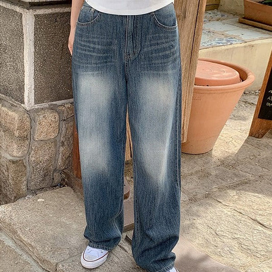 ｜SHOPPERLAND｜ Main Sand Washed Summer Denim Wide Pants (2 Color)