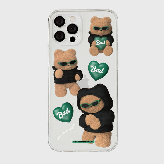 ｜THENINEMALL｜ Pattern Bad Gummy Clear Phone Case (3 types)