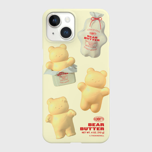 ｜THENINEMALL｜ Pattern Butter Gummy Hard Phone Case (2 types)