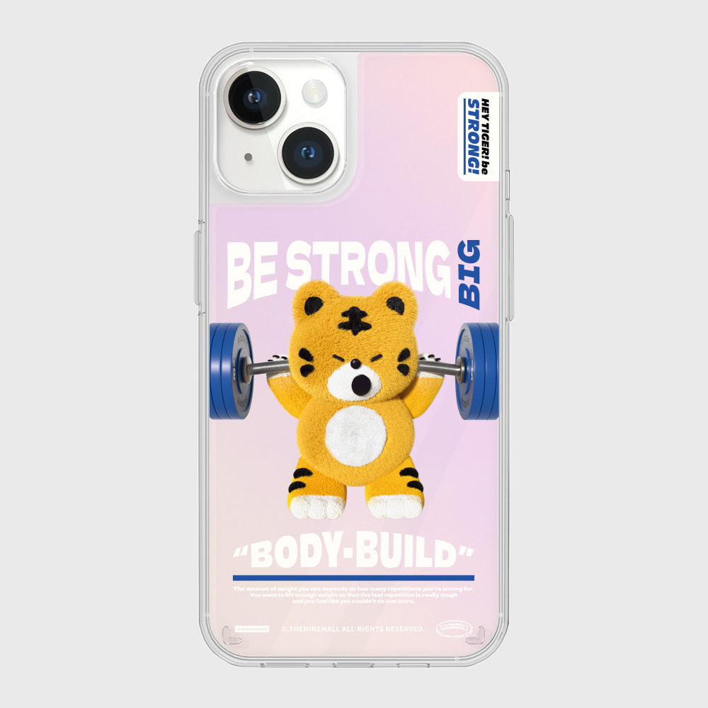 ｜THENINEMALL｜ Squat Hey Tiger Mirror Phone Case