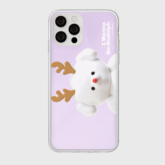 ｜THENINEMALL｜ Ppokku Wannabe Rudolph Mirror Phone Case