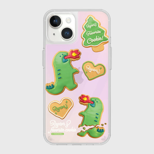 ｜THENINEMALL｜ Raptor Cookie Pattern Mirror Phone Case