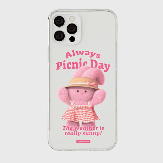 ｜THENINEMALL｜ Picnic Day Windy Clear Phone Case (3 types)