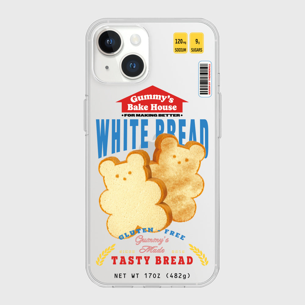 ｜THENINEMALL｜ Bread Gummy Clear Phone Case (3 types)