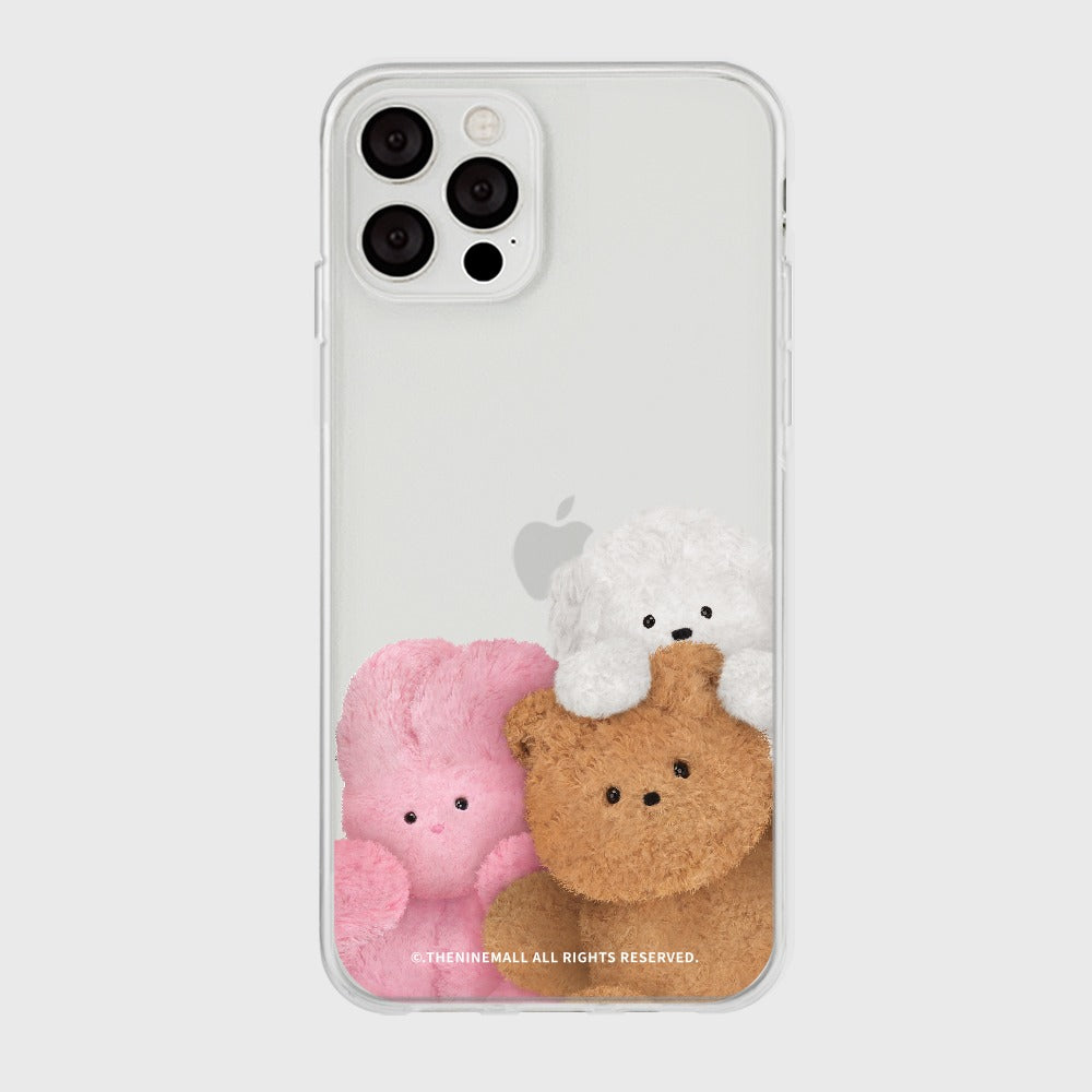 ｜THENINEMALL｜ 스냅 프렌즈 Clear Phone Case (3 types)