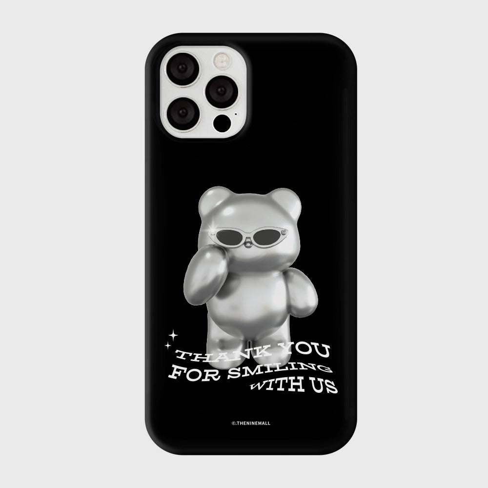 ｜THENINEMALL｜ 실버 구미 Hard Phone Case (3 types)