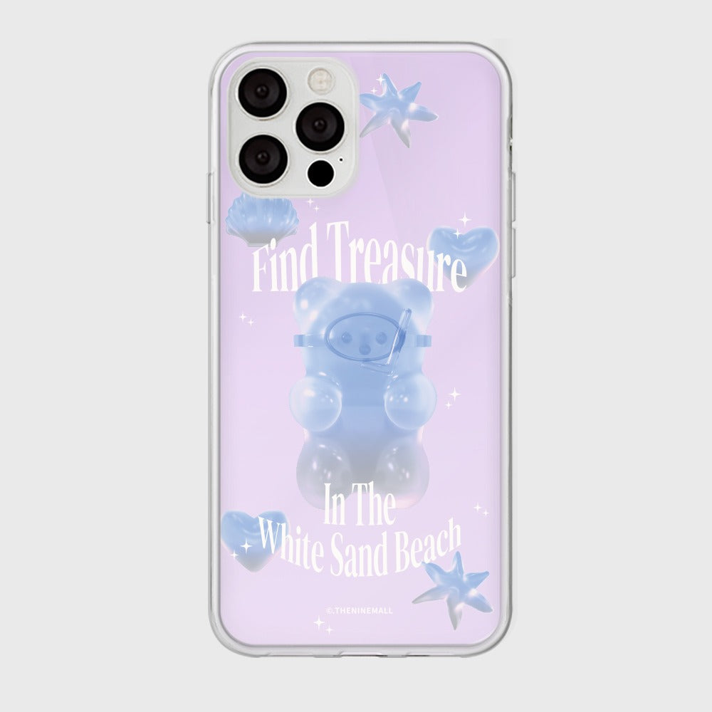 ｜THENINEMALL｜ 화이트 샌드 Mirror Phone Case