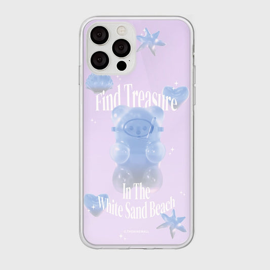 ｜THENINEMALL｜ 화이트 샌드 Mirror Phone Case