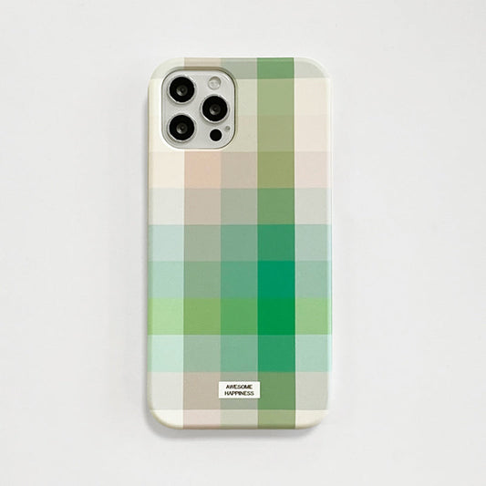 ｜MOMO CASE｜ 507 윈썸체크(네츄럴그린) Phone Case