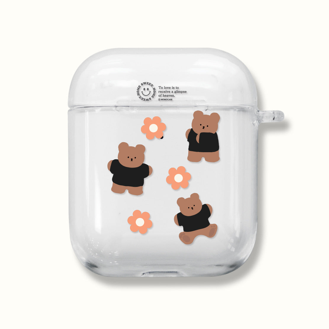 ｜MOMO CASE｜ 494 블라썸베어 Clear Airpods Case