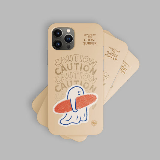 ｜PERCENTAGE｜ Crayon Ghost Surfer Phone Case (4 Types)