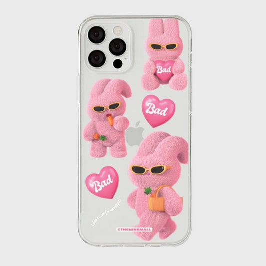 ｜THENINEMALL｜ Pattern Bad Windy Clear Phone Case (3 types)