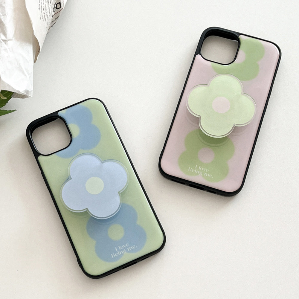 ｜Mademoment｜ Flower Drops Gradation Design Bumper Phone Case