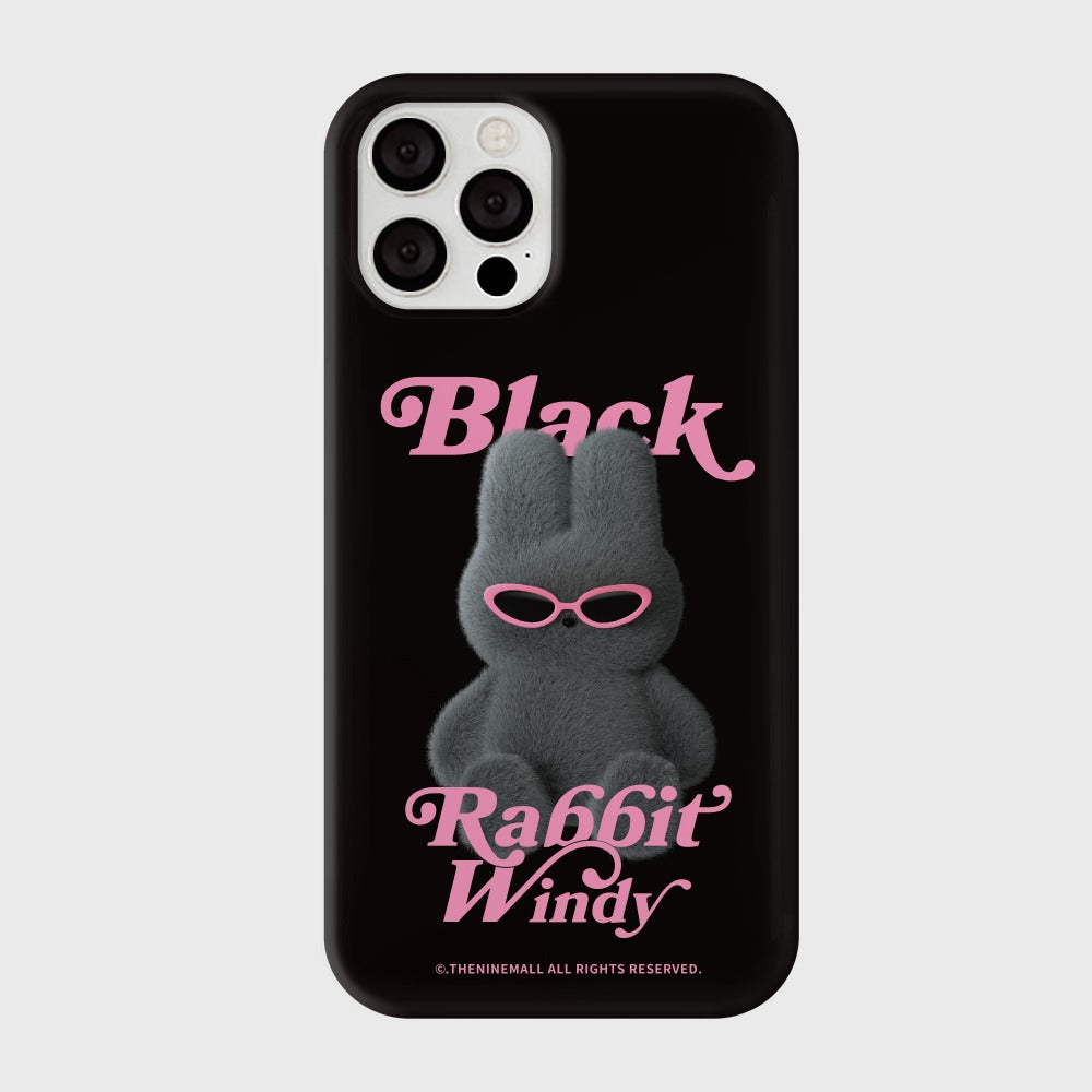 ｜THENINEMALL｜ Black Windy Hard Phone Case (2 types)