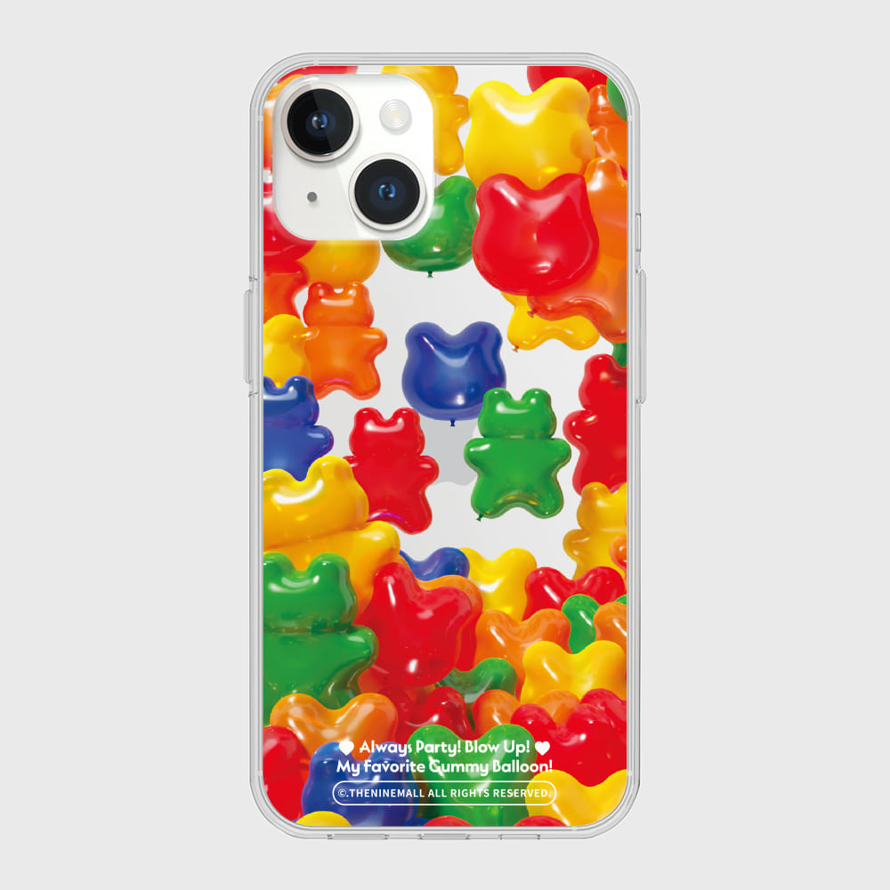 ｜THENINEMALL｜ Gummy Balloon Party Clear Phone Case (4 types)