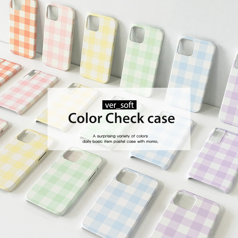 ｜MOMO CASE｜ 컬러체크.V1 소프트 Phone Case