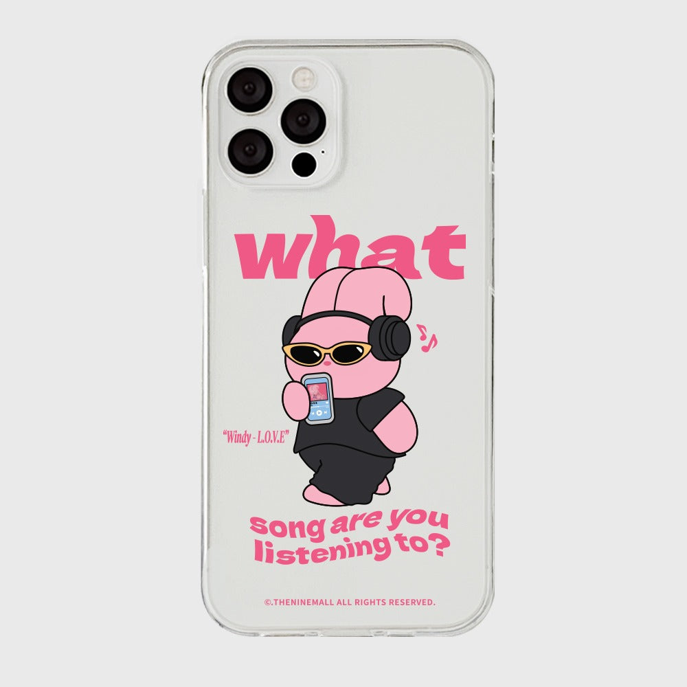｜THENINEMALL｜ Headphone Windy Clear Phone Case (3 types)