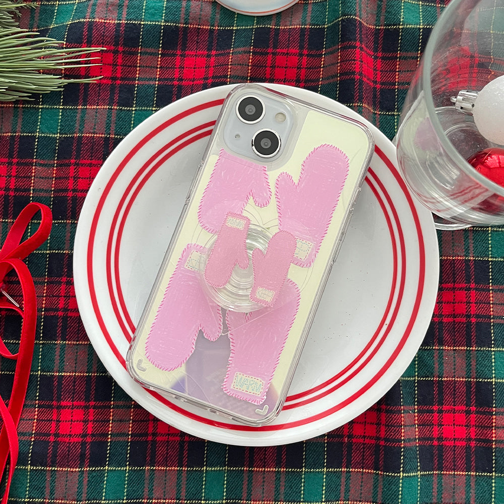 ｜Mademoment｜ Keep Warm Mittens Design Glossy Mirror Phone