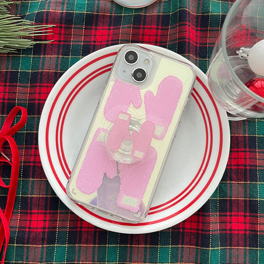 ｜Mademoment｜ Keep Warm Mittens Design Glossy Mirror Phone