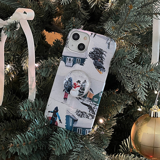 ｜Mademoment｜ Collage White Snow Design Phone Case