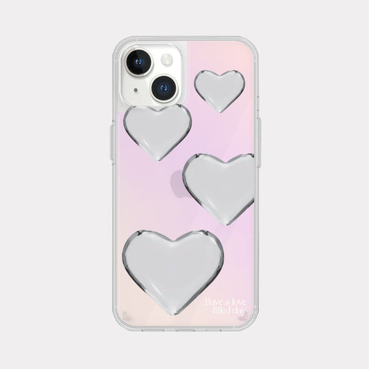 ｜Mademoment｜ Love Filled Day Design Glossy Mirror Phone