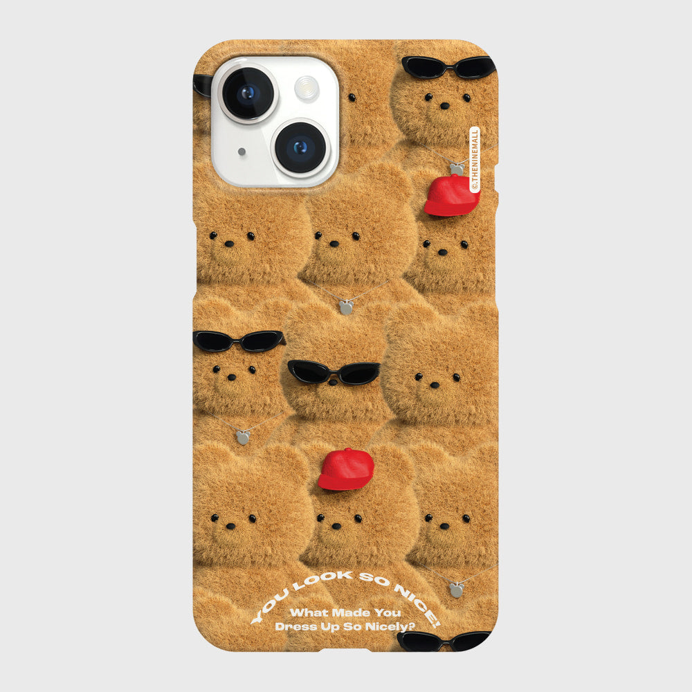 ｜THENINEMALL｜ Nice Gummy Pattern Hard Phone Case (2 types)