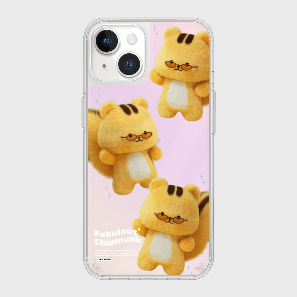 ｜THENINEMALL｜ Pattern Fabulous Chipmunk Mirror Phone Case