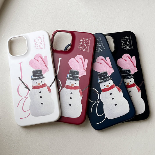 ｜Mademoment｜ Love and Joy Snowman Design Phone Case
