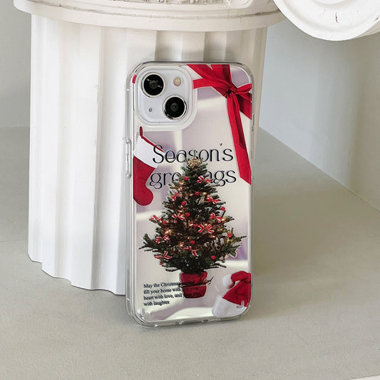 ｜Mademoment｜ Season Joy Lettering Design Glossy Mirror Phone Case