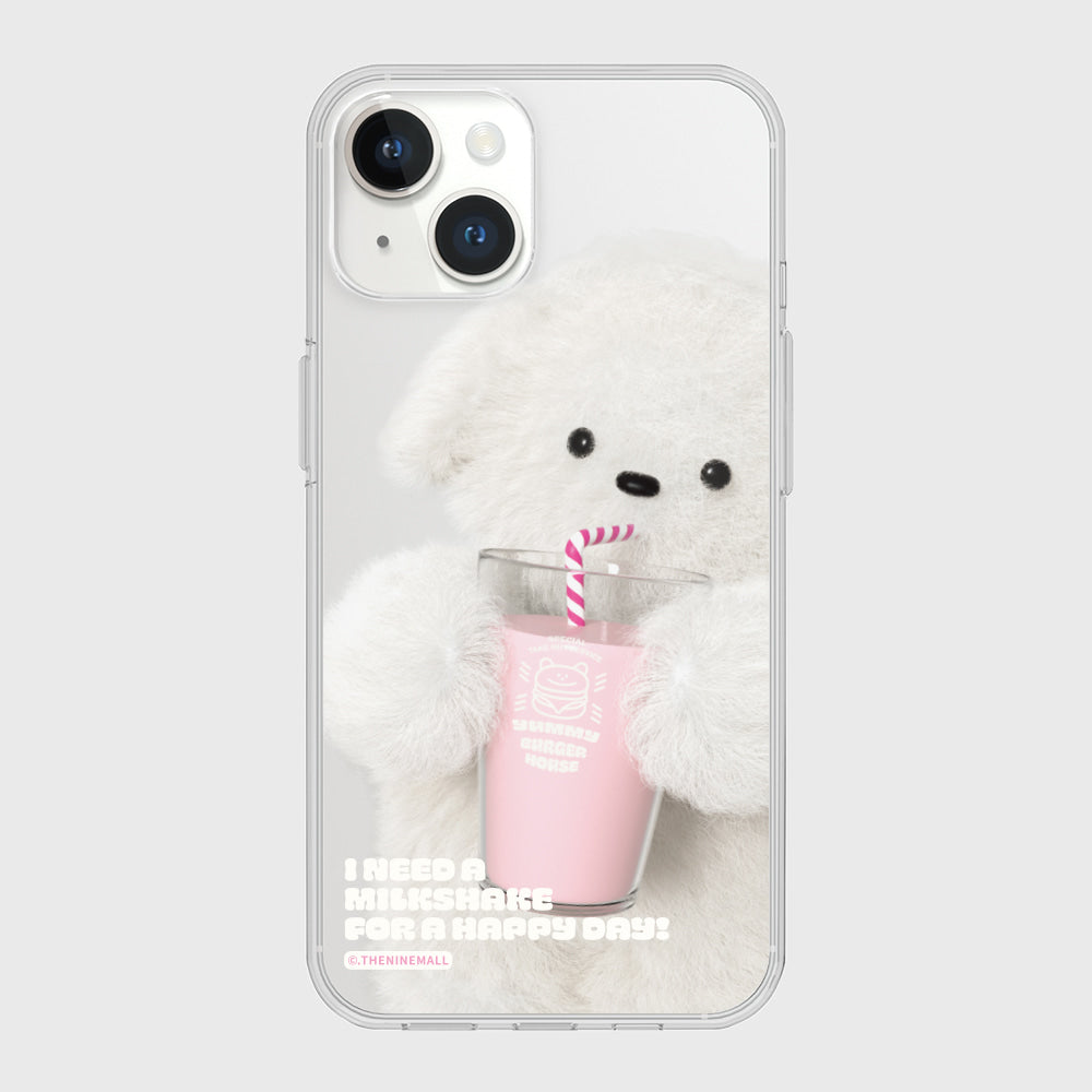 ｜THENINEMALL｜ Favorite Milkshake Clear Phone Case (3 types)