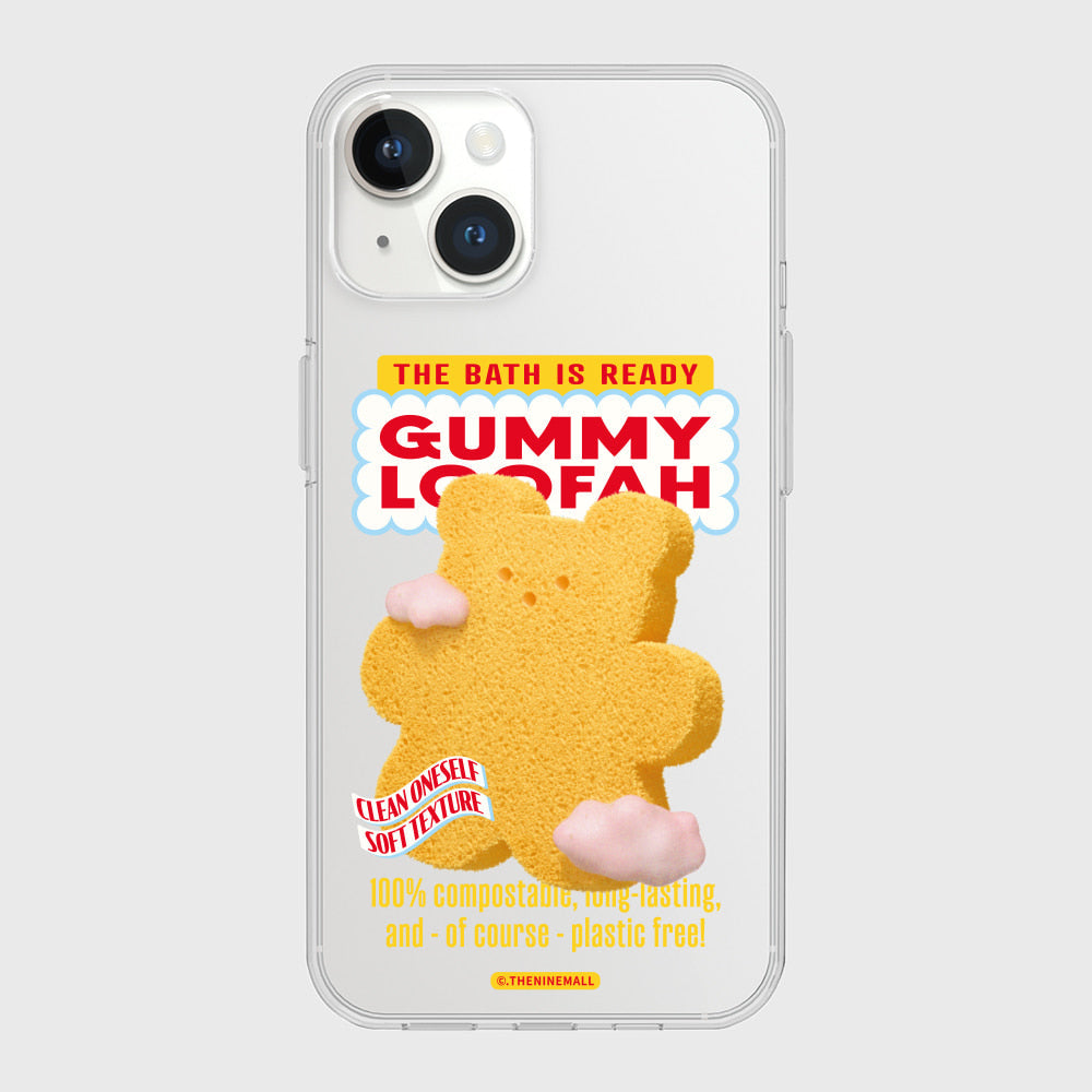 ｜THENINEMALL｜ Loofah Gummy Clear Phone Case (3 types)
