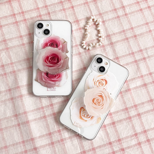 ｜Mademoment｜ Love Blossoms Design Clear Phone Case (3 Types)