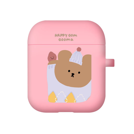 ｜MOMO CASE｜ 498 해피곰구마 Color Jelly Airpods Case (10 Colors)
