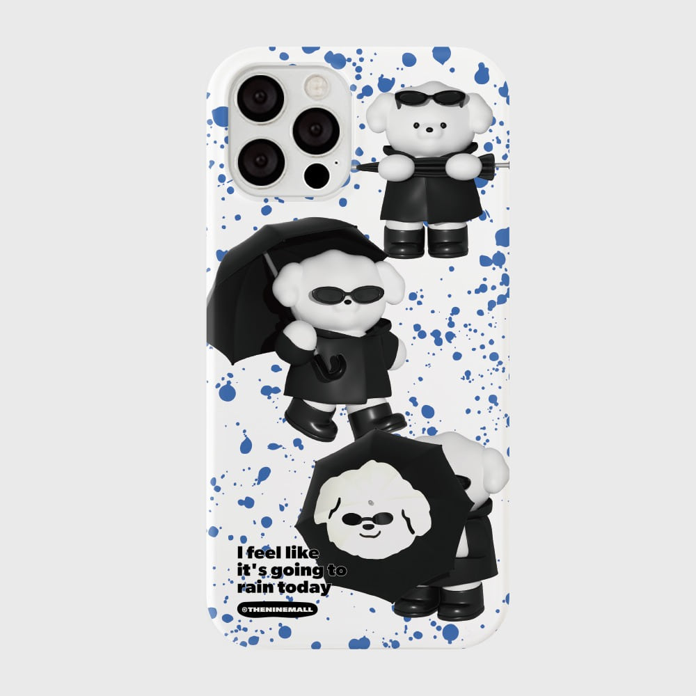 ｜THENINEMALL｜ Pattern Rainy Day Ppokku Hard Phone Case (2 types)