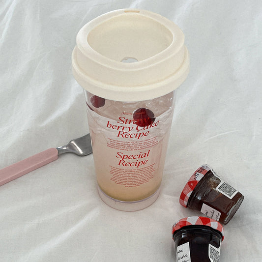 ｜Mademoment｜ Cake Recipe Clear Reusable Cup (Hot/Cold) 473ml