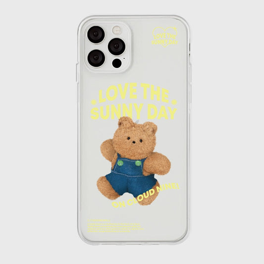 ｜THENINEMALL｜ 블루스카이 테디구미 Clear Phone Case (3 types)
