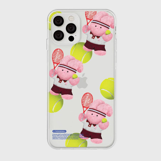｜THENINEMALL｜ 패턴 테니스 윈디 Clear Phone Case (3 types)