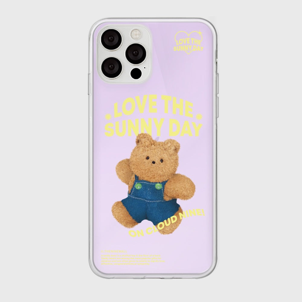 ｜THENINEMALL｜ 블루스카이 테디구미 Mirror Phone Case