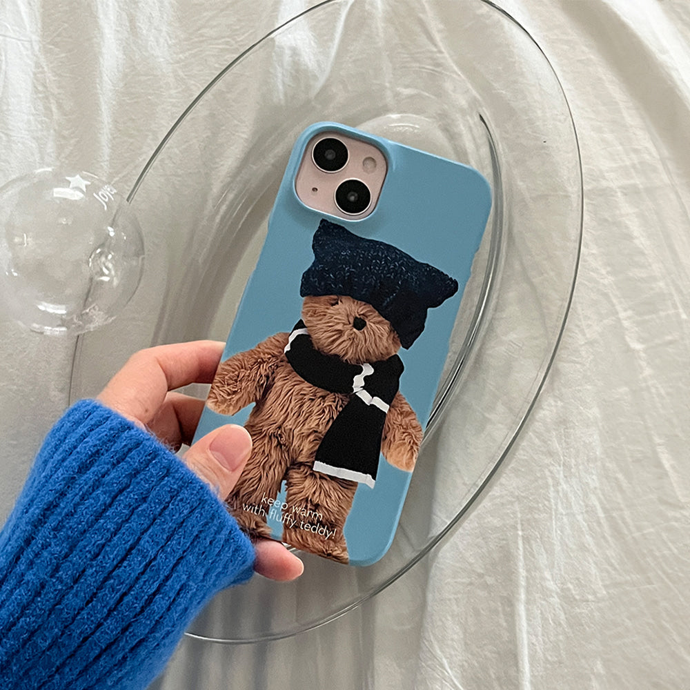 ｜Mademoment｜ Winter Fluffy Teddy Design Phone Case