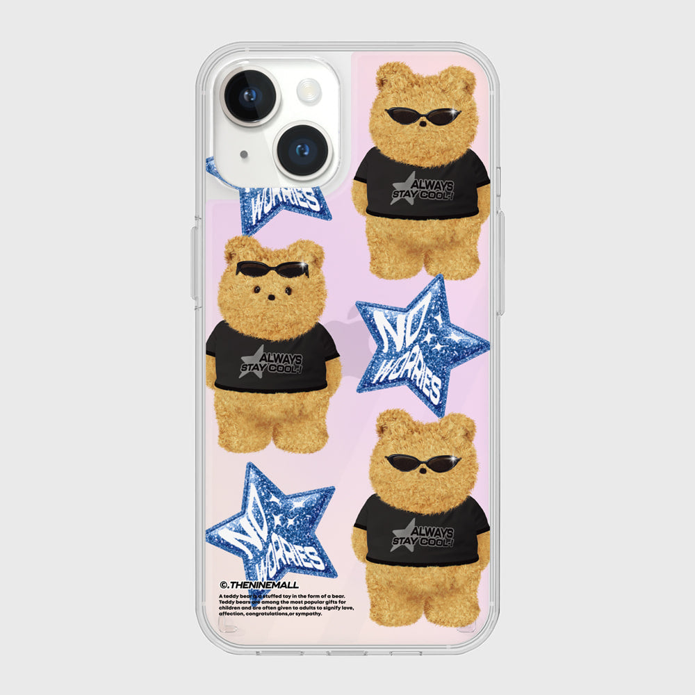 ｜THENINEMALL｜ Pattern No Worries Gummy Mirror Phone Case