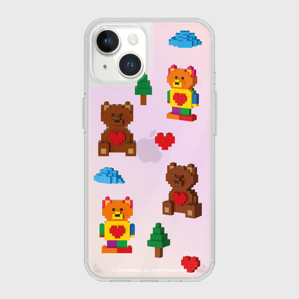 ｜THENINEMALL｜ Pattern Cube Gummy Mirror Phone Case
