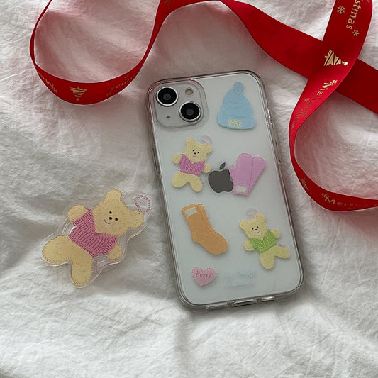 ｜Mademoment｜ My Fluffy Collection Design Clear Phone Case (3 Types)