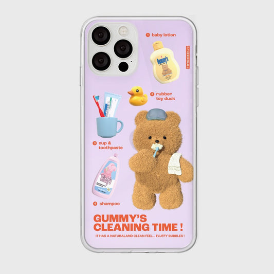 ｜THENINEMALL｜ Pattern Cleaning Time Gummy Mirror Phone Case