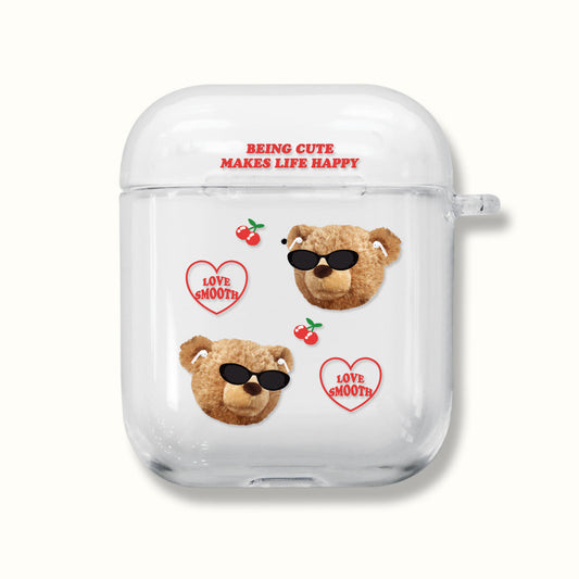 ｜MOMO CASE｜ 495 썬그리체리 Clear Airpods Case